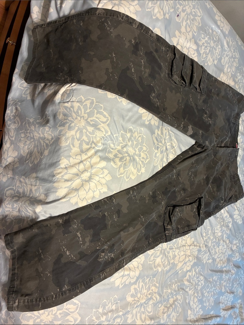 Wrangler Black Camo Cargo Pants